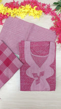 100% Cotton Jamdani Handloom Shalwar Kameez-Pink Color - China To BD Web