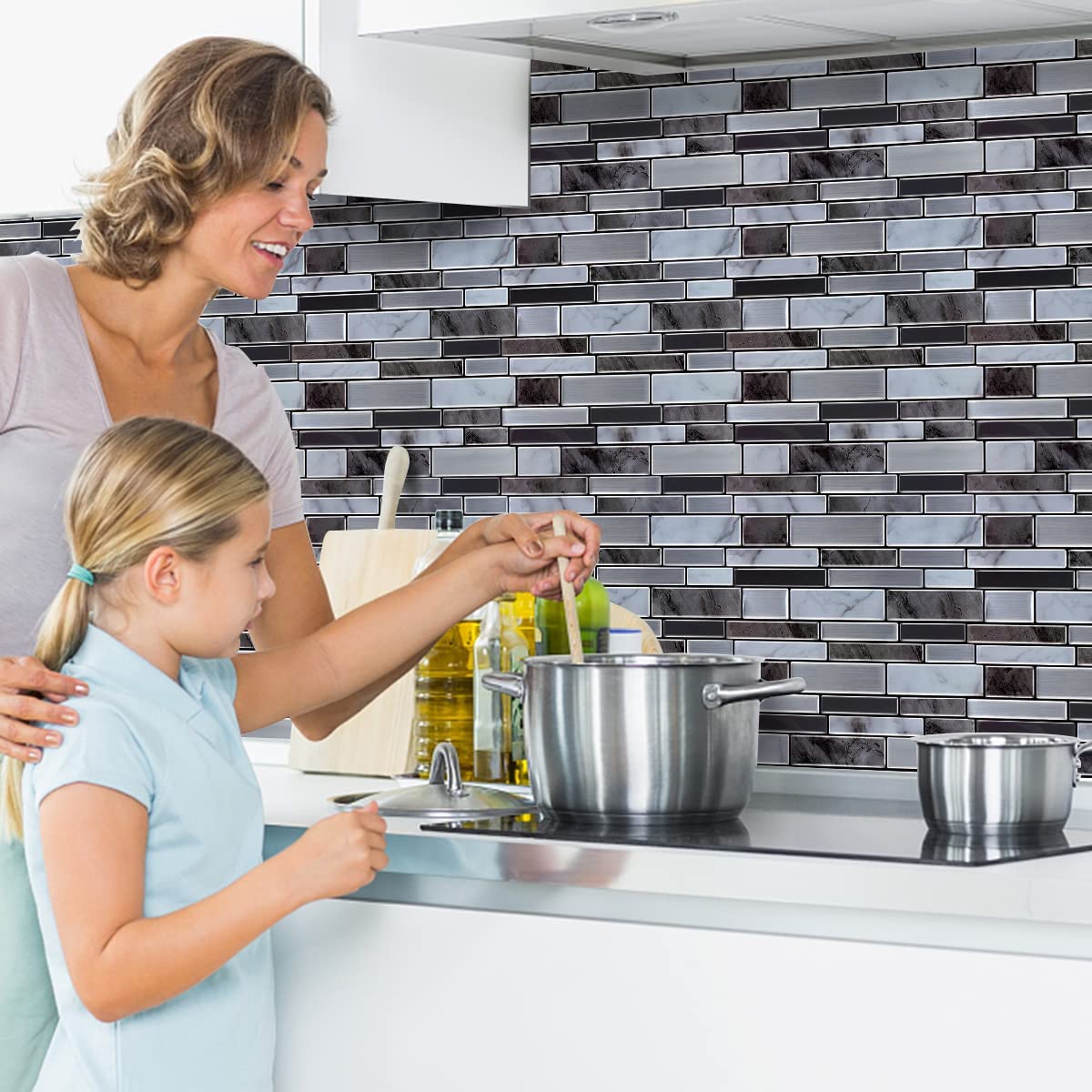 1Set 10pc Self Adhesive Tile 3D Sticker Kitchen Bathroom Wall Sticker Decoration - China To BD Web