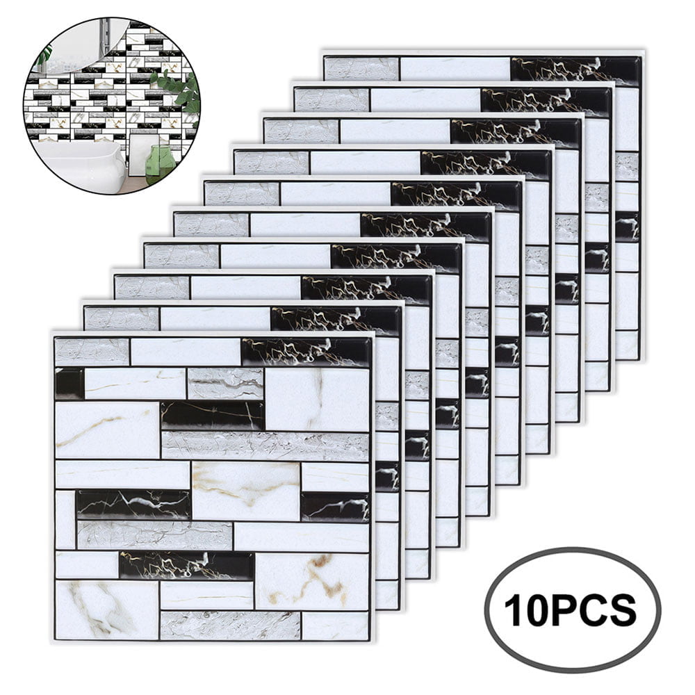 1Set 10pc Self Adhesive Tile 3D Sticker Kitchen Bathroom Wall Sticker Decoration - China To BD Web