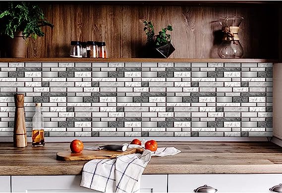 1Set 10pc Self Adhesive Tile 3D Sticker Kitchen Bathroom Wall Sticker Decoration - China To BD Web