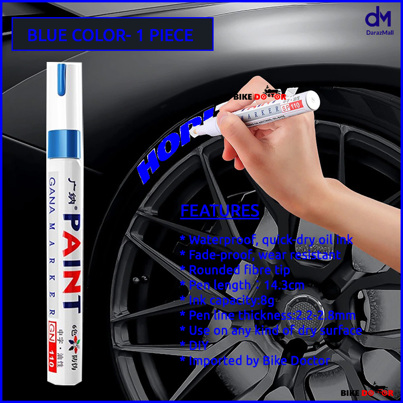 Blue,White-2pcs Color Combo-Tire Marker Pen