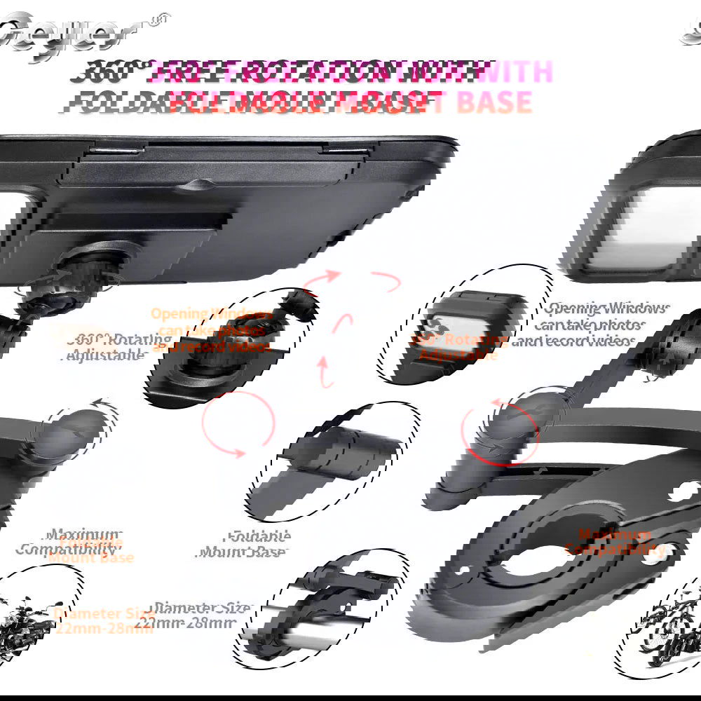 360° Adjustable Waterproof Bicycle Phone Holder Electric Bike Motorcycle Scooter - China To BD Web