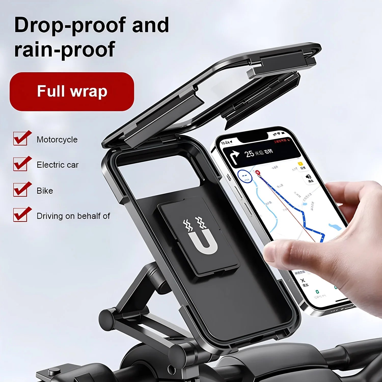 360° Adjustable Waterproof Bicycle Phone Holder Electric Bike Motorcycle Scooter - China To BD Web