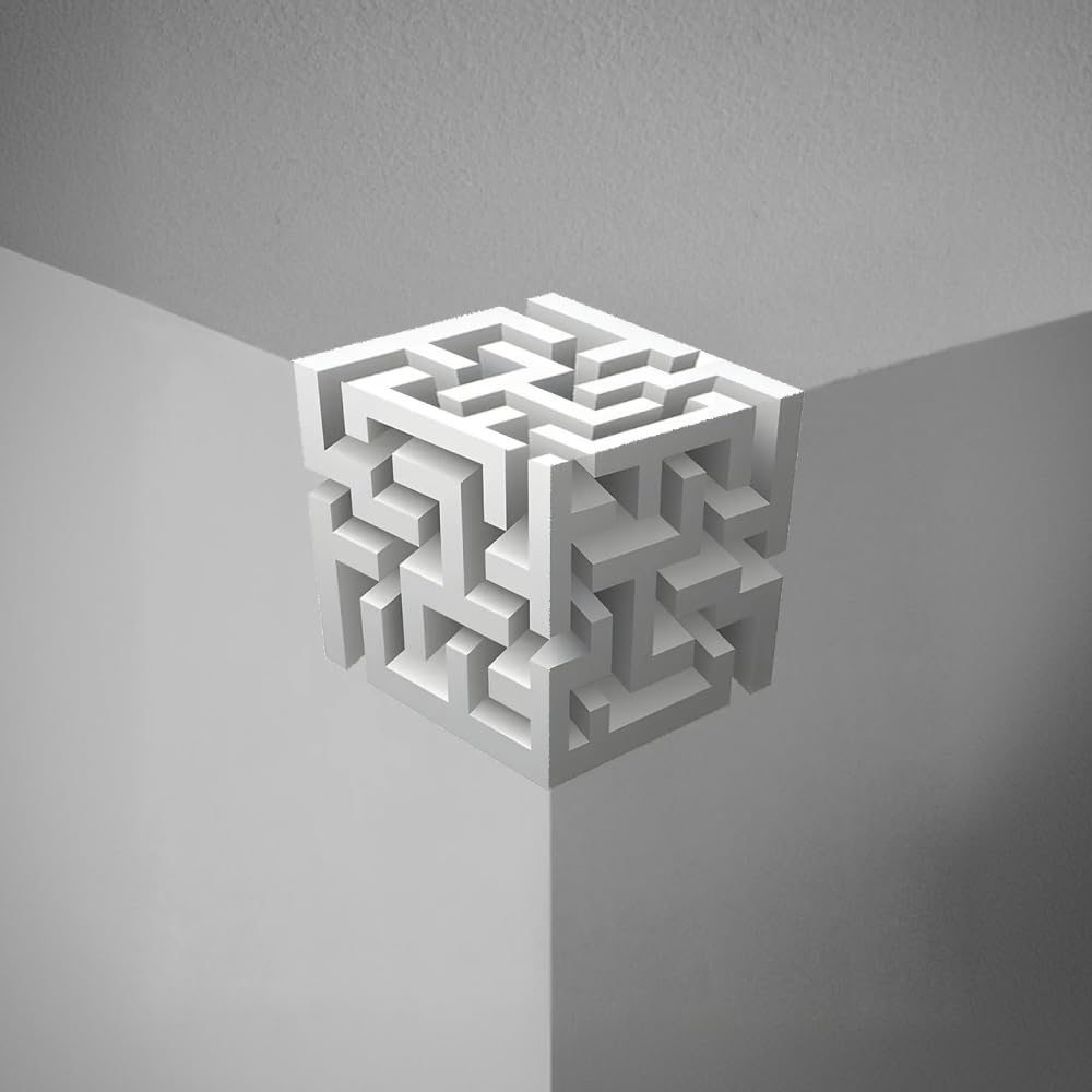 Impossible Corner Optical Illusion Wall Decor