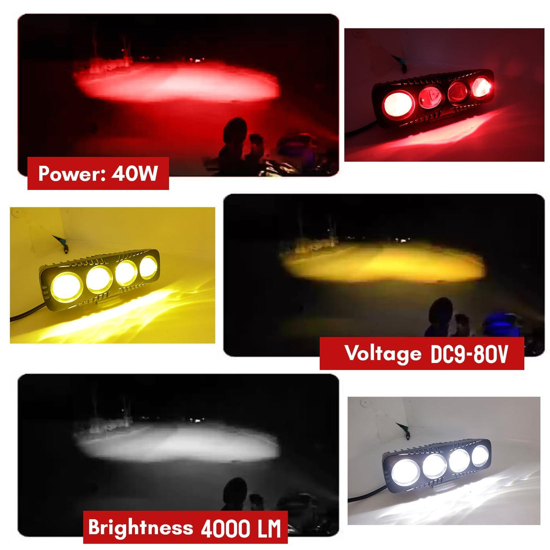 Flashing & RED Devil Eye Effect Light for Bikes and Cars(1Pcs)