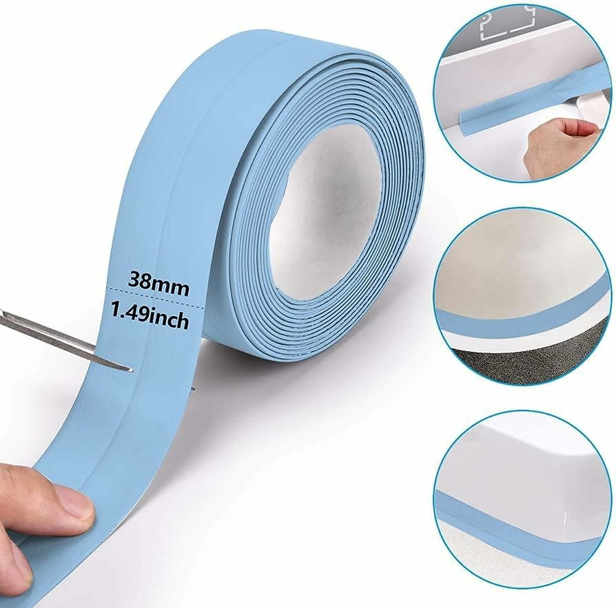 ( প্লেইন Blue কালার ) Sealing Tape For Bathroom Kitchen PVC Self Adhesive - China To BD Web