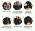 ( ডার্ক ব্রাউন ) Clip In Hair Piece Women Real Hairpiece - China To BD Web