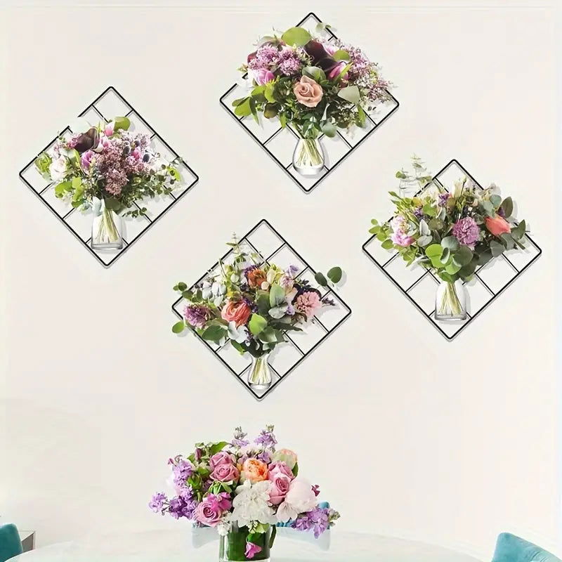 Combo Offer Mesh Flower Pattern Sticker ( টাইপ-১: ৪ পিচের সেট  ) + ( টাইপ-২: ৫ পিচের সেট  ) - China To BD Web