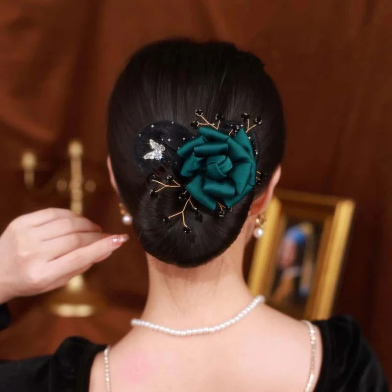 (৩টি কালারের কম্বো)৩৫০ টাকা ডিসকাউন্ট Green Rose Invisible Hair Coiler Lazy People Hairpin - China To BD Web