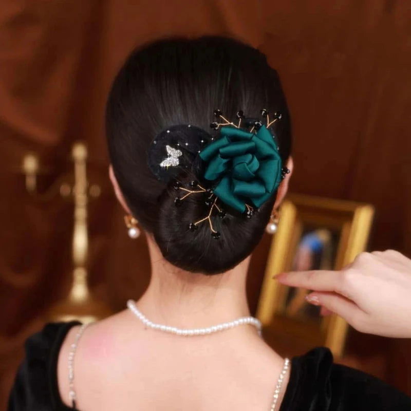 (৩টি কালারের কম্বো)৩৫০ টাকা ডিসকাউন্ট Green Rose Invisible Hair Coiler Lazy People Hairpin - China To BD Web