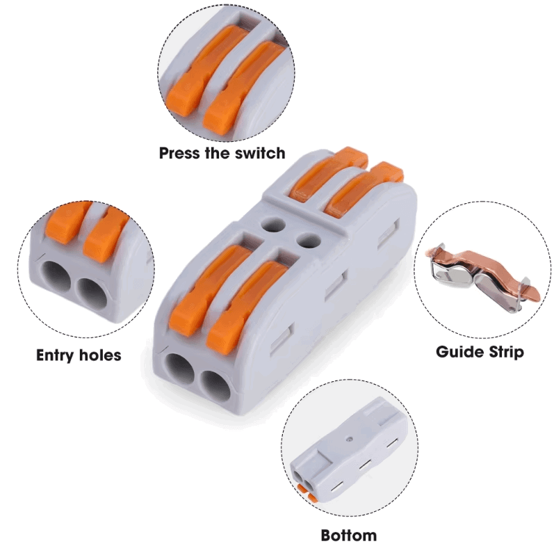 Compaces Fast (৫পিচ মাত্র ৫৫০ টাকা)Mini Fast Wiring Cable Connectors Universal Compa