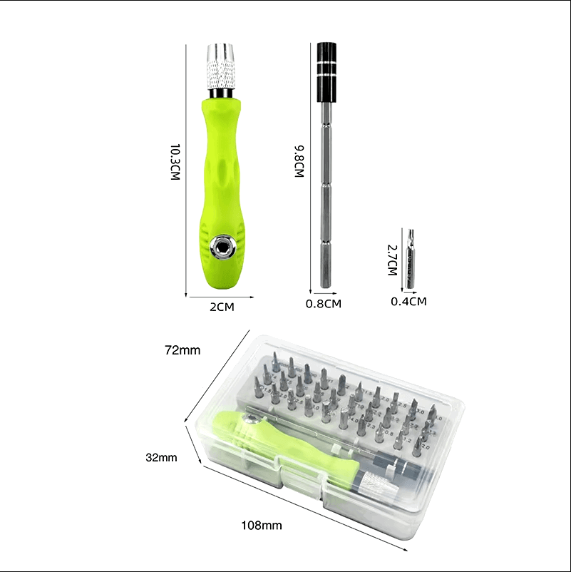 Mini Magnetic Screwdriver (৩২ ইন ১ স্ক্রু ড্রাইভার সেট) - China To BD Web