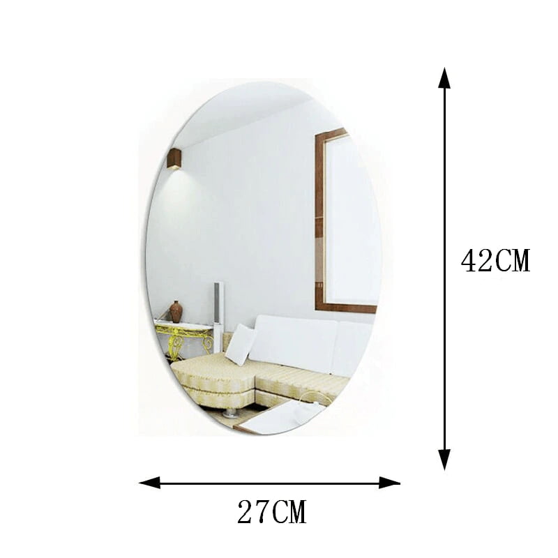 (OVAL) Arcylic Mirror Stickers 27*42CM Wall Stickers - China To BD Web