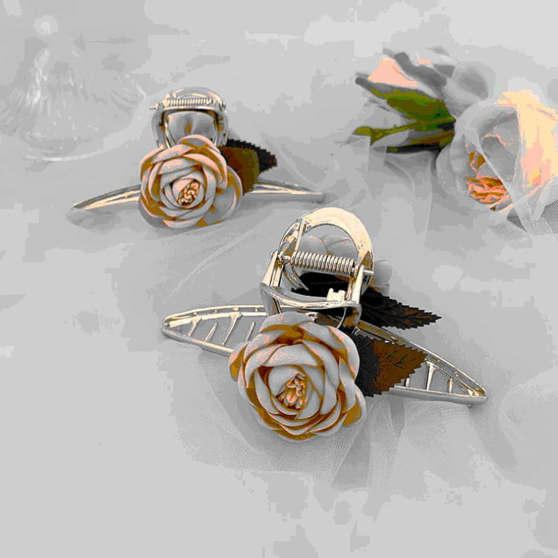 Rose Flower Hair Claw Clip Elegant - China To BD Web