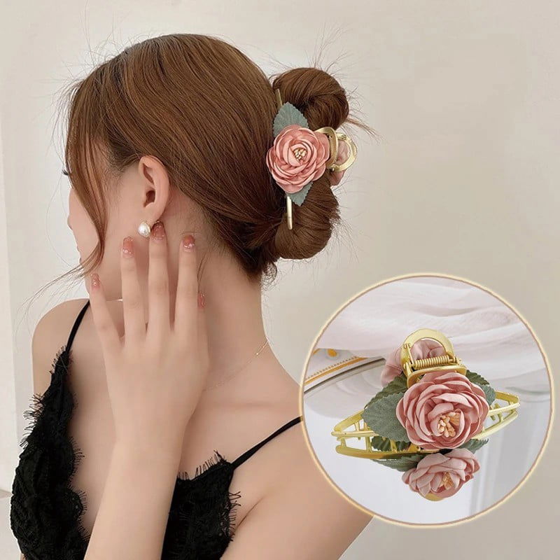 Rose Flower Hair Claw Clip Elegant - China To BD Web