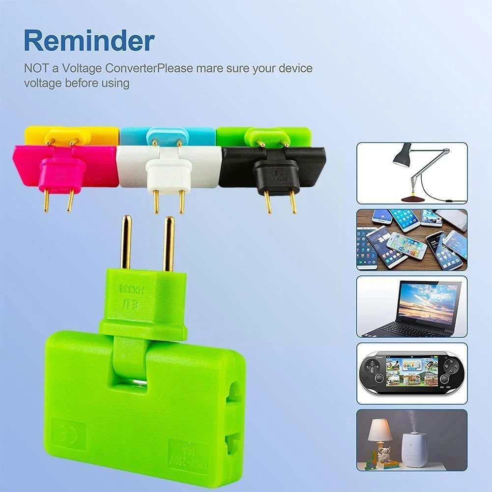 Rotate Plug Eu Converter One In Three 180 Degree (3pcs Set) - China To BD Web