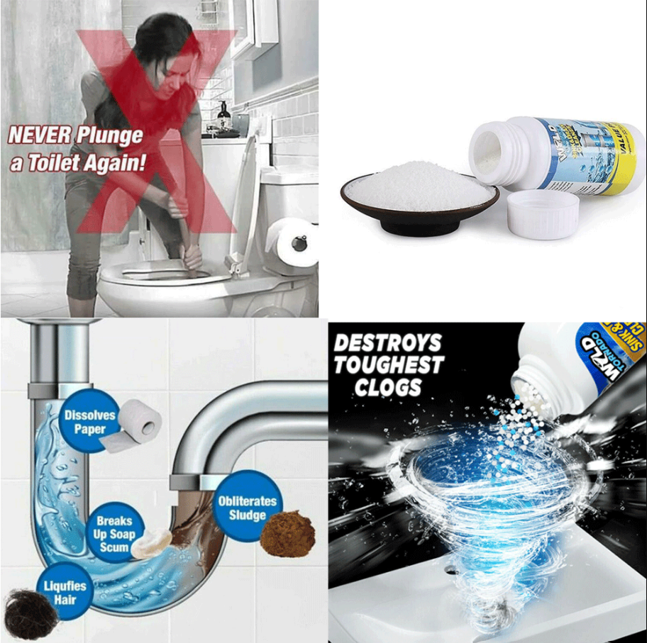 Powerful Sink & Drain Cleaner-2 pcs
