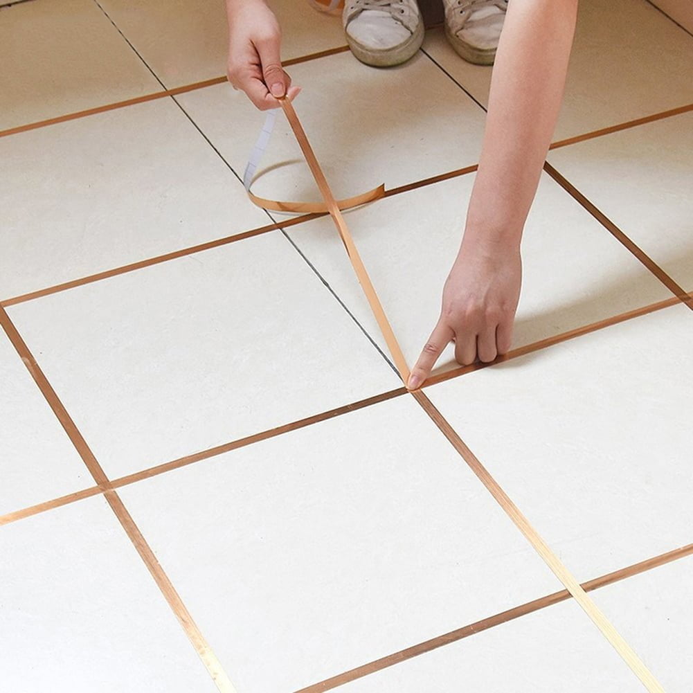 ১৬৬ ফুট ( গোল্ডেন কালার ) Self-adhesive Tile Gap Tape Wall Sealing Tape Gold Floor - China To BD Web