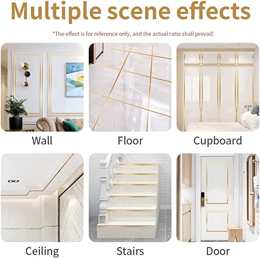 ১৬৬ ফুট ( গোল্ডেন কালার ) Self-adhesive Tile Gap Tape Wall Sealing Tape Gold Floor - China To BD Web
