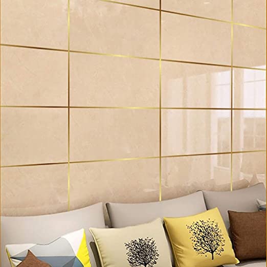 ১৬৬ ফুট ( গোল্ডেন কালার ) Self-adhesive Tile Gap Tape Wall Sealing Tape Gold Floor - China To BD Web