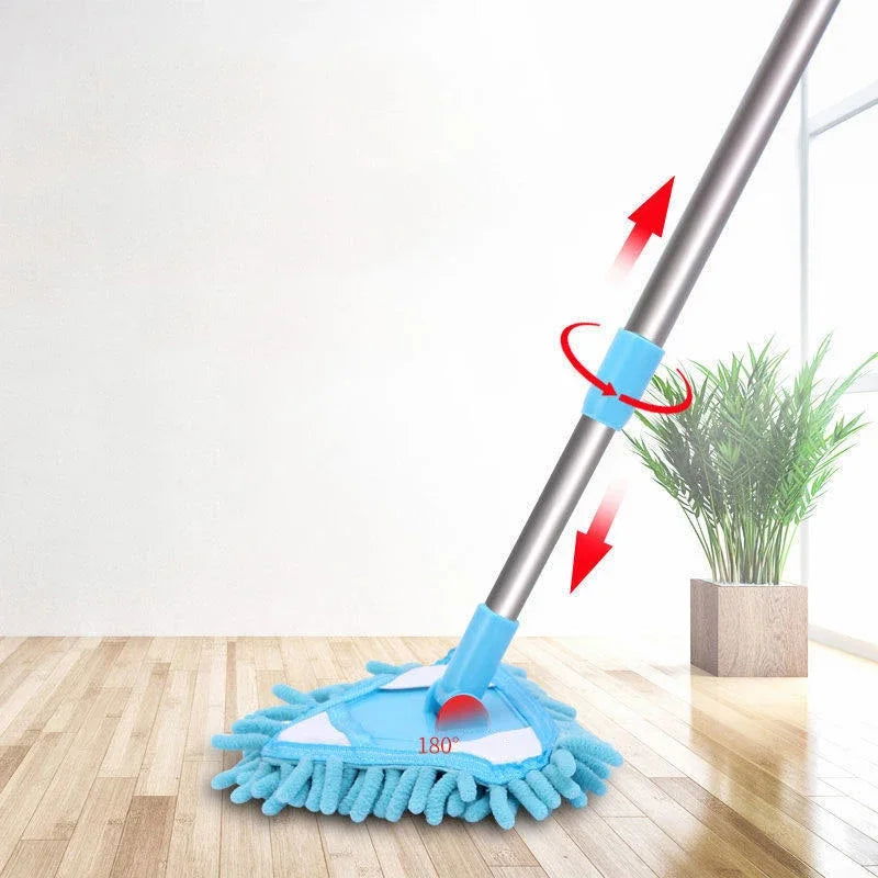 Triangle Cleaning Mini Mop Microfiber Pads Retractable 180°Rotatable Wall Ceiling Clean Brush Mop Washing Dust Brush Home Clean Tool - China To BD Web