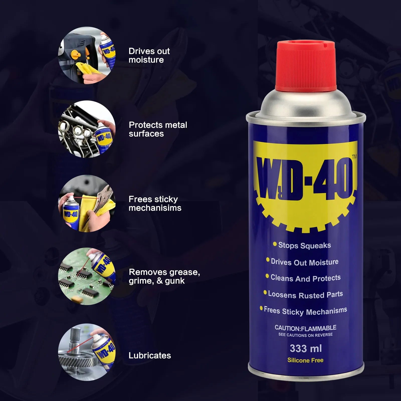 WD-40 Multi-Use Oil 11.2oz / 277ml Rust Remover Penetrating Oil Lubricants Oil Cleaner Universal - China To BD Web