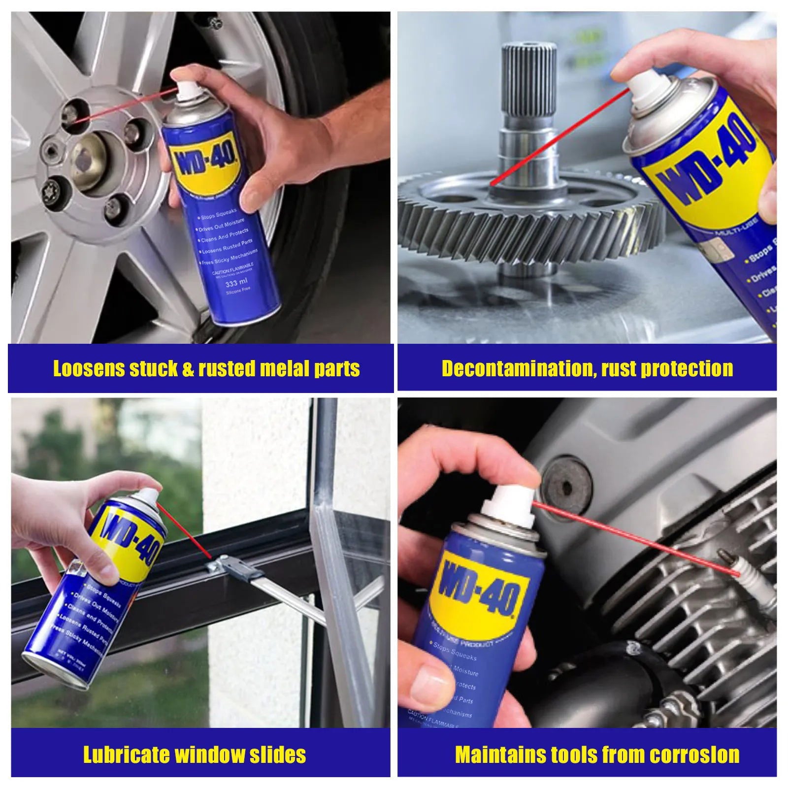 WD-40 Multi-Use Oil 11.2oz / 277ml Rust Remover Penetrating Oil Lubricants Oil Cleaner Universal - China To BD Web