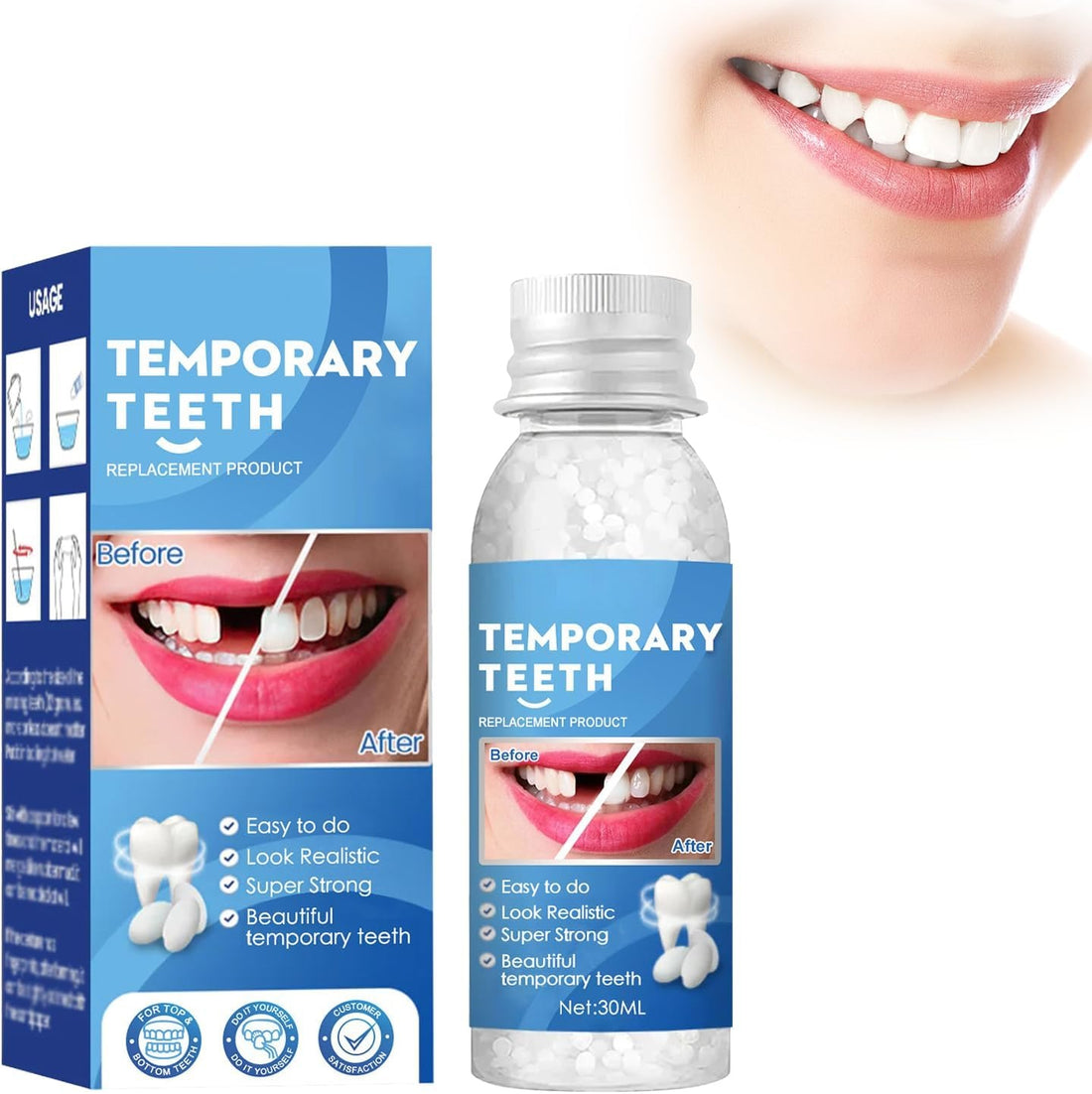 Temporary Moldable Tooth Repair Kit-30ml-1pcs