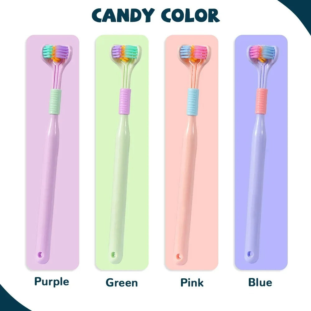 3-Sided Toothbrush 3D Stereo Ultra Fine -2 pcs